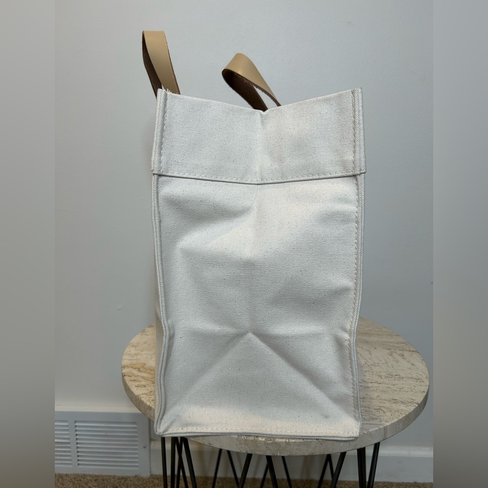 BF Blackberry Farm Canvas Tote with Leather Handles Smile Southern - Picture 7 of 11